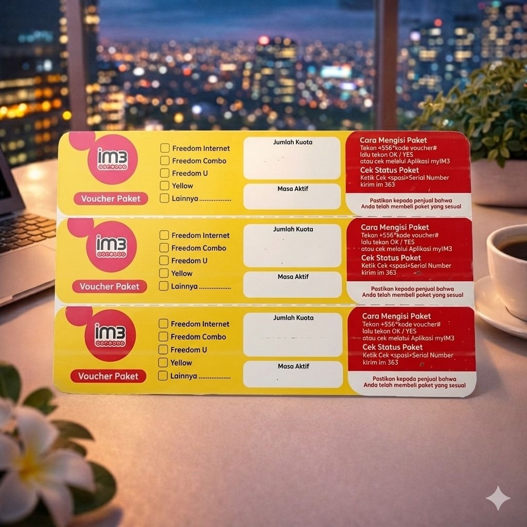 VOUCHER KOSONG/ZERO IM3 TERMURAH
