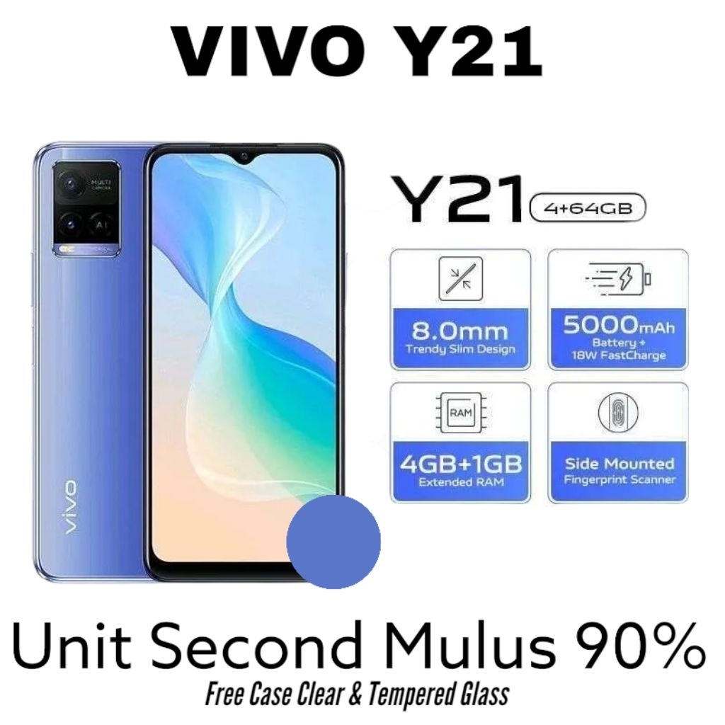 VIVO Y21 4+1Gb/64GB UNIT SECOND MULUS