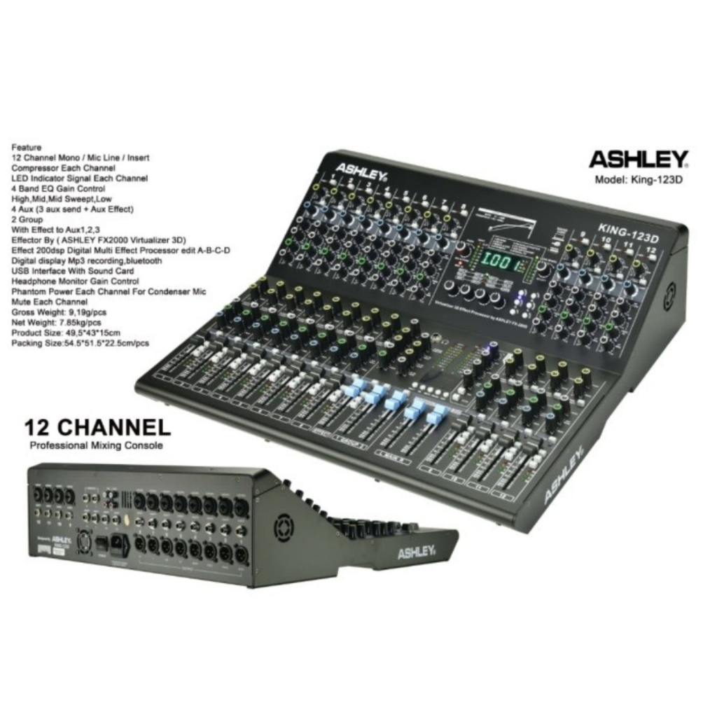 Mixer Ashley King 123D Original Mixer Ashley 12 Channel