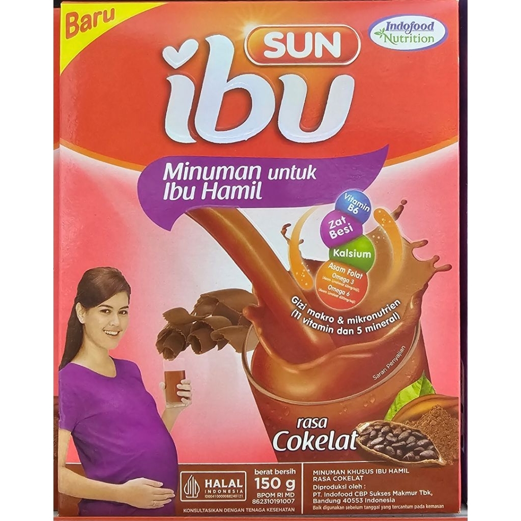 Sun Ibu Hamil Rasa Coklat 150g Box - Minuman Susu Untuk Ibu Hamil