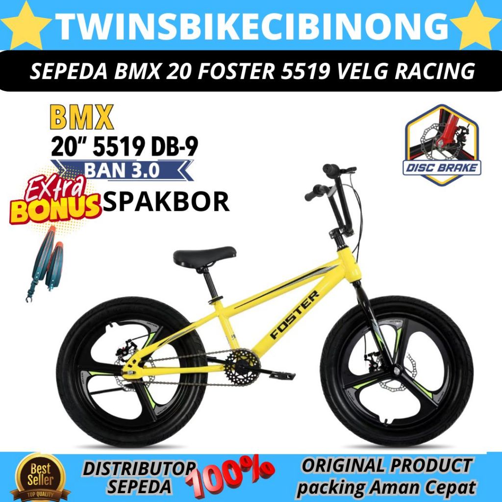 Sepeda Bmx 20 FOSTER 5519 BAN 3.0 VELG RACING