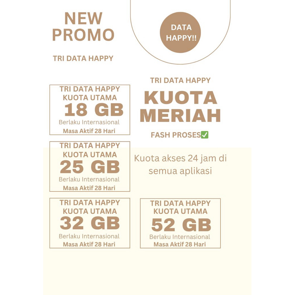 Kuota Tri Happy