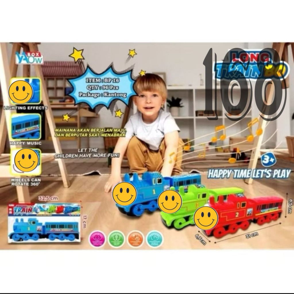 M54/168 COD MAINAN MURAH ANAK KERETA MUSIK DAN LAMPU  / BISA JALAN / MAINAN KERETA/ Mainan thomas ke