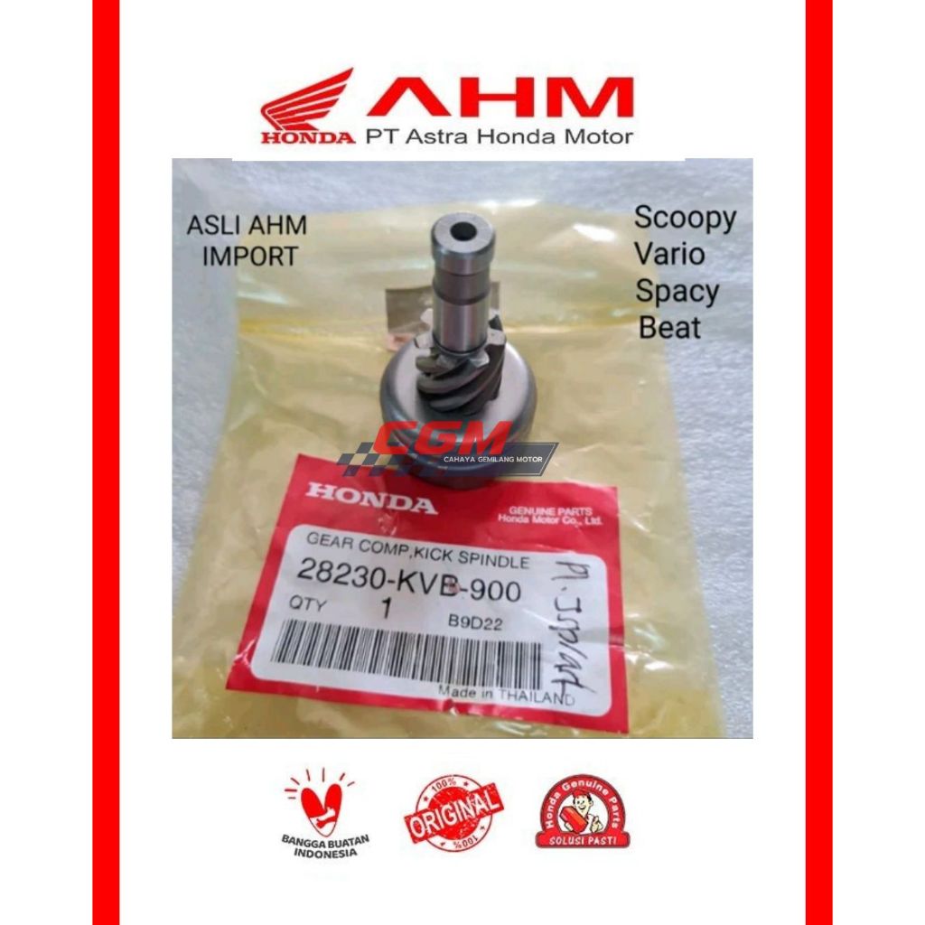 28230 KVB 900 Gigi slah gear comp kick spindle gigi pinion vario beat scoopy spacy ori honda ahm