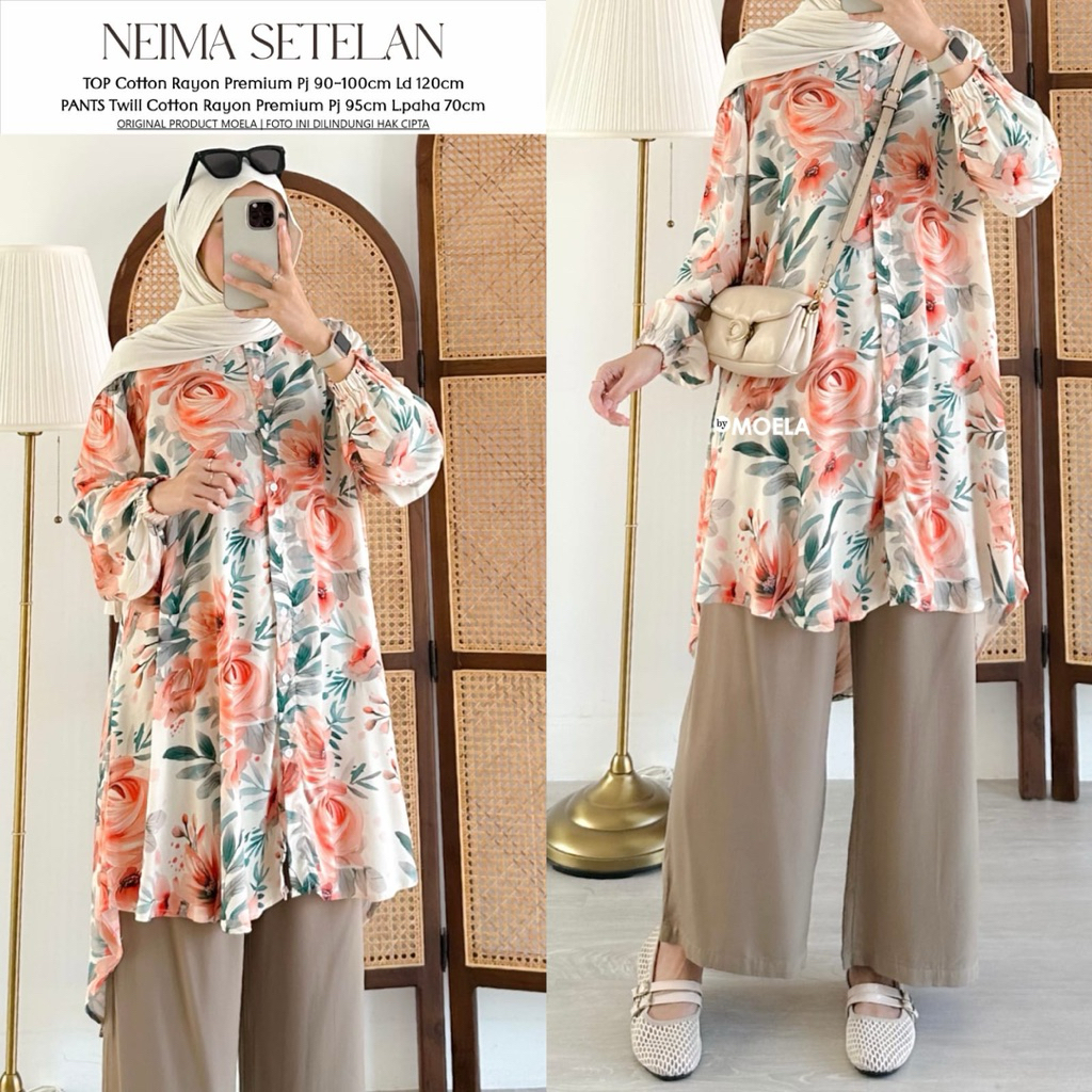 [MOELA HIJAB] HIYATA NEIMA SETELAN BERLABEL & ORIGINAL