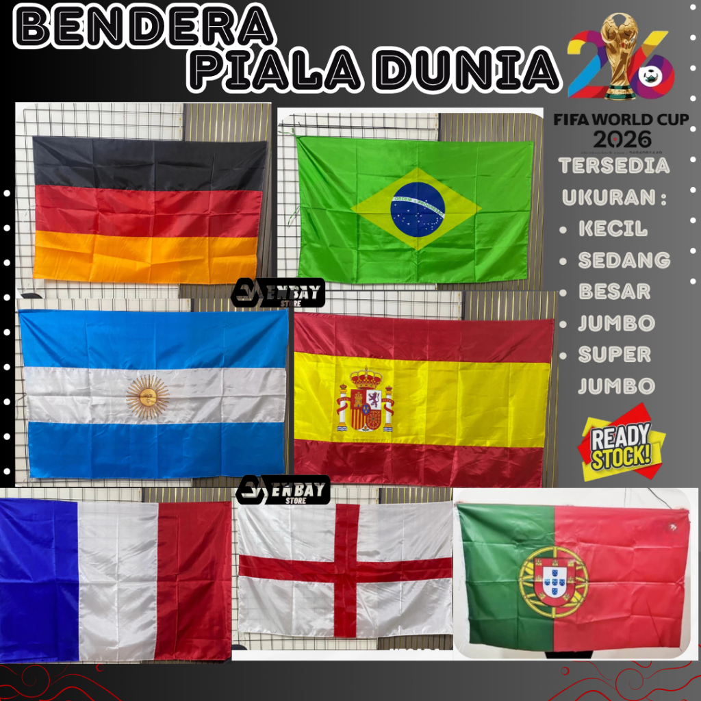 BENDERA PIALA DUNIA 2026 / Bendera Negara Piala Dunia 2026