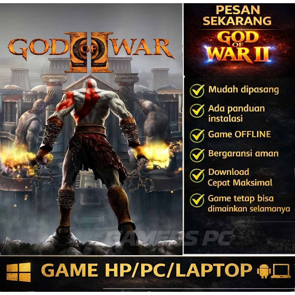 GOD OF WAR 2 PS2 - GAME HP - GAME LAPTOP - GAME PC