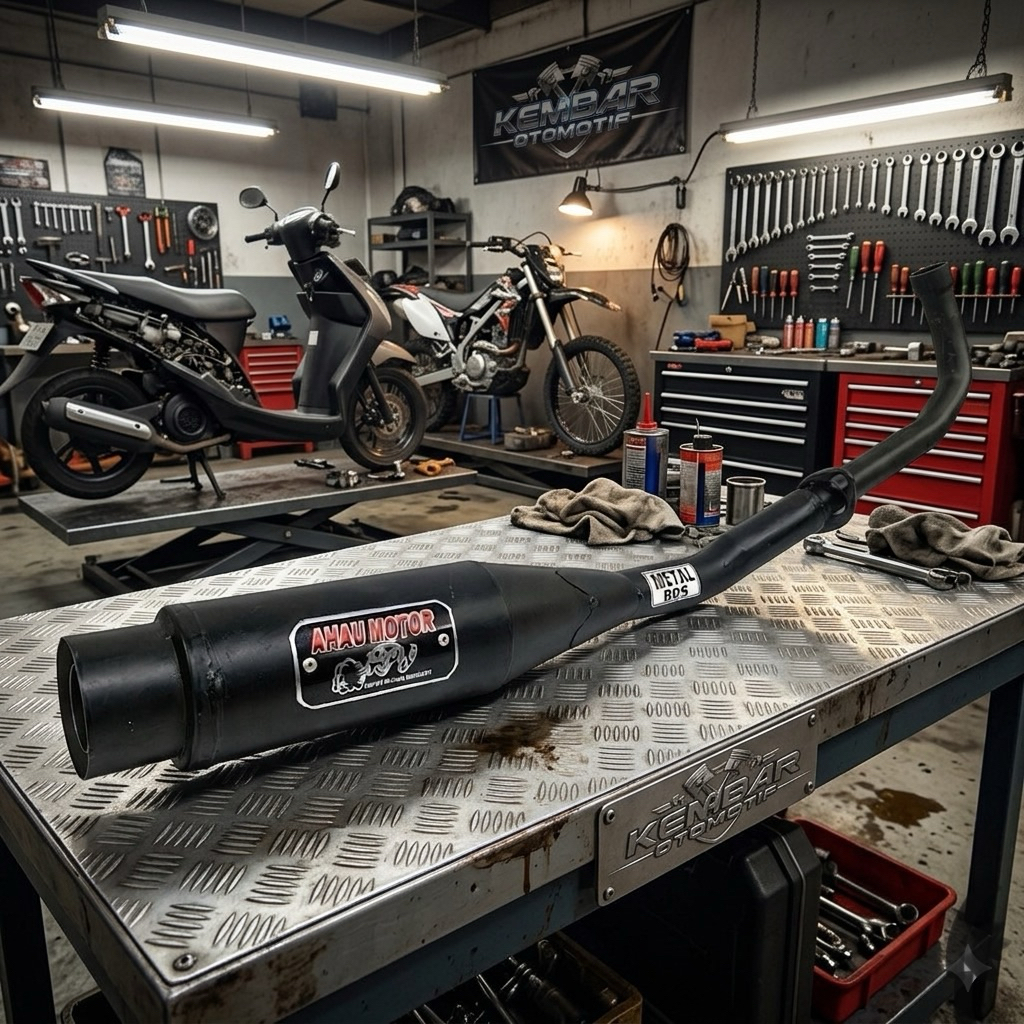 Knalpot Racing AHAU motor bebek Supra 125 Smash Vega R/ZR Shogun Jupiter Grand Dll