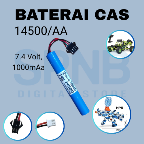 Baterai Tembak", water gel blaster / Batrai Mainan Anak / Baterai Tipe Li-ion 2X 14500 7,4V 3000mAh 