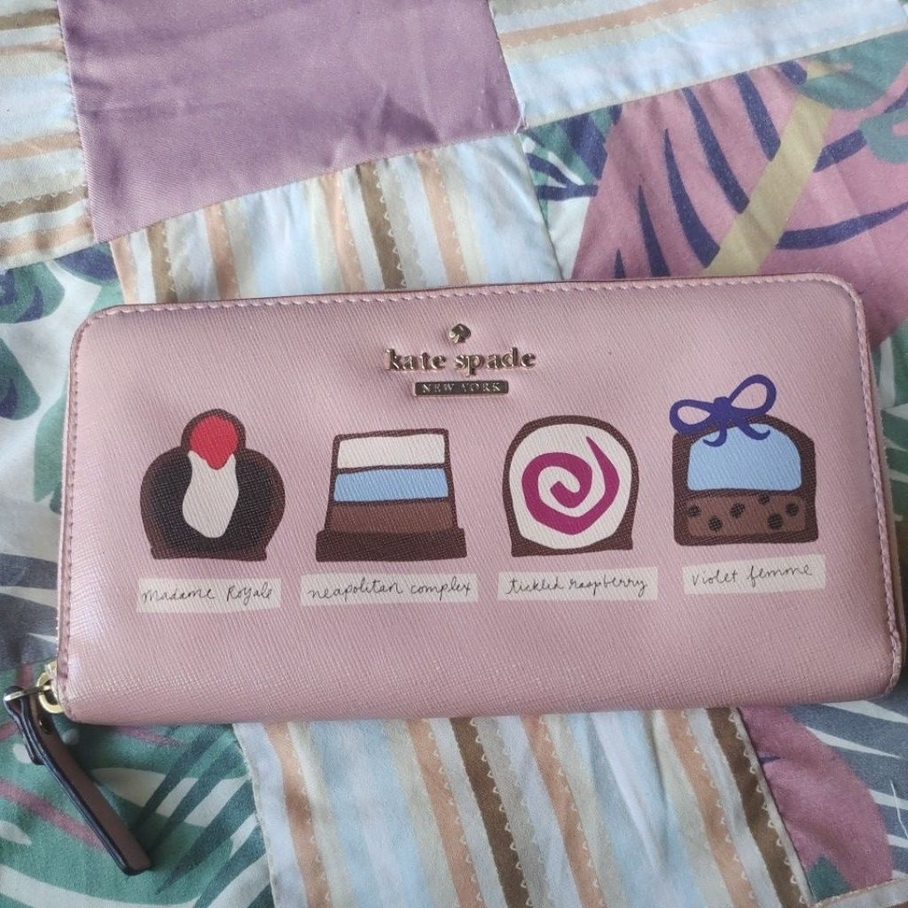 dompet kate spade cedar street vintage bon bon pink preloved