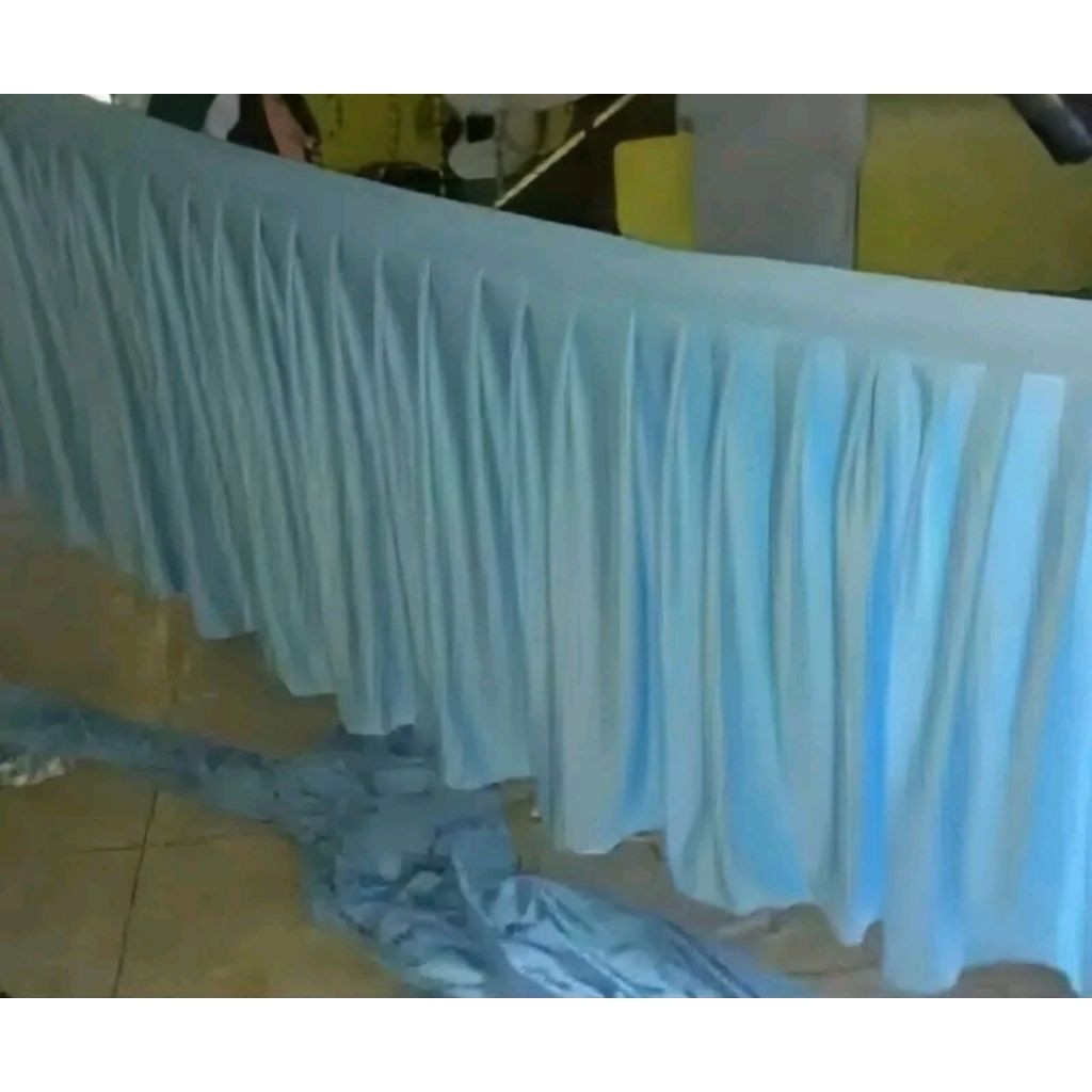 Rok Meja Dekorasi Prasmanan Kain Filamin Tinggi 75 cm Lebar 2  Meter. Taplak Meja