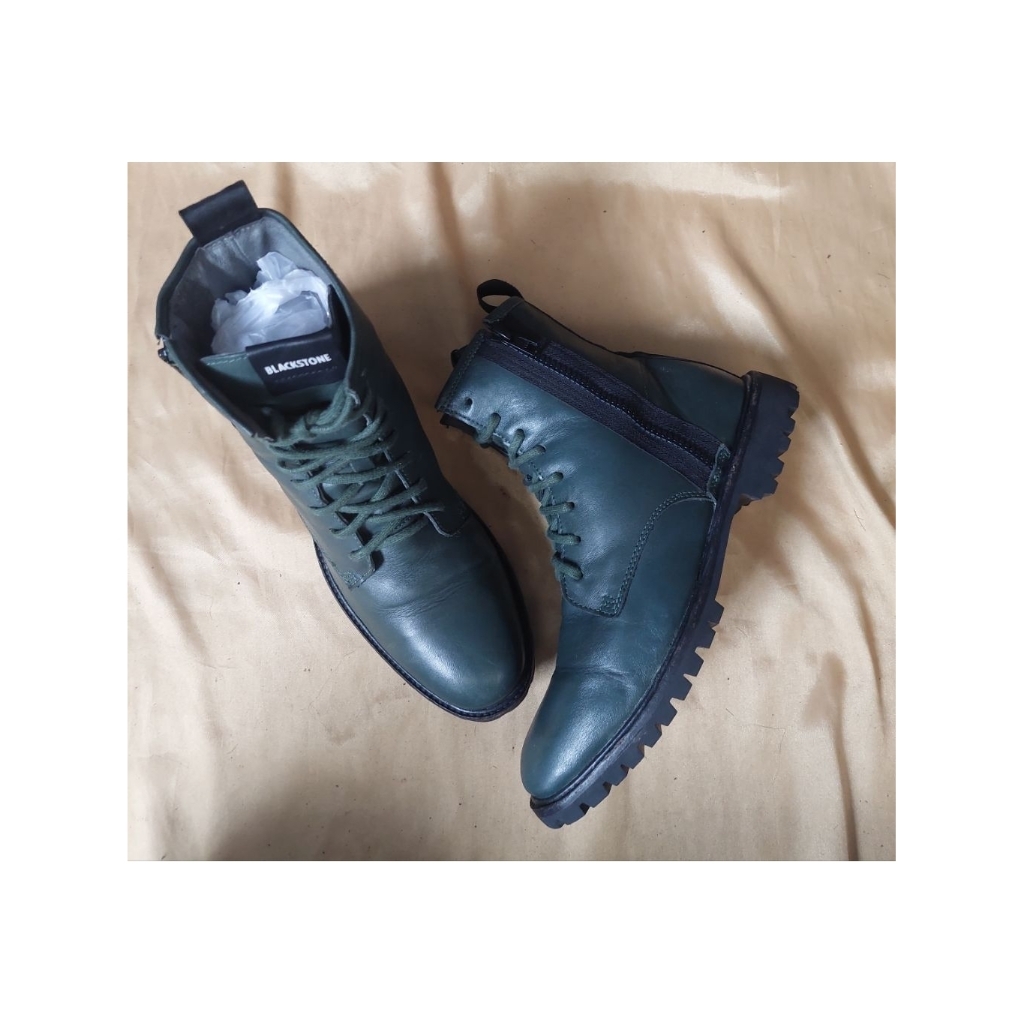 Boots Blackstone Rosin Green Side Zipper