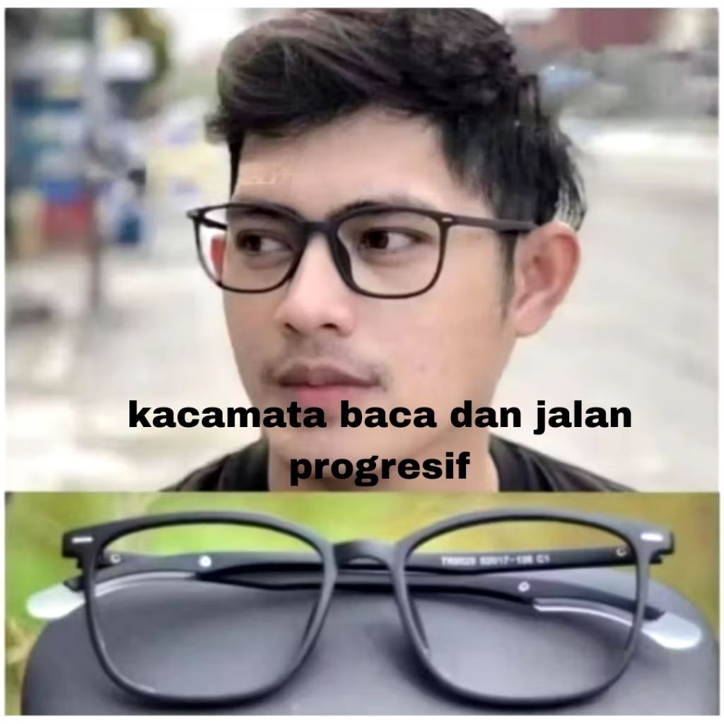 Kacamata baca dan jalan progresif