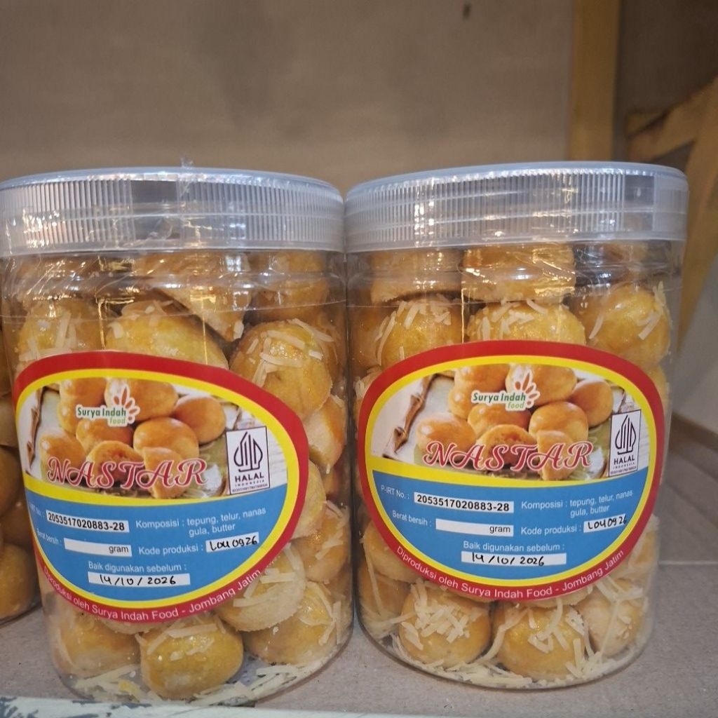 Nastar Keju Toples Tabung uk 500ml Surya Indah Jombang