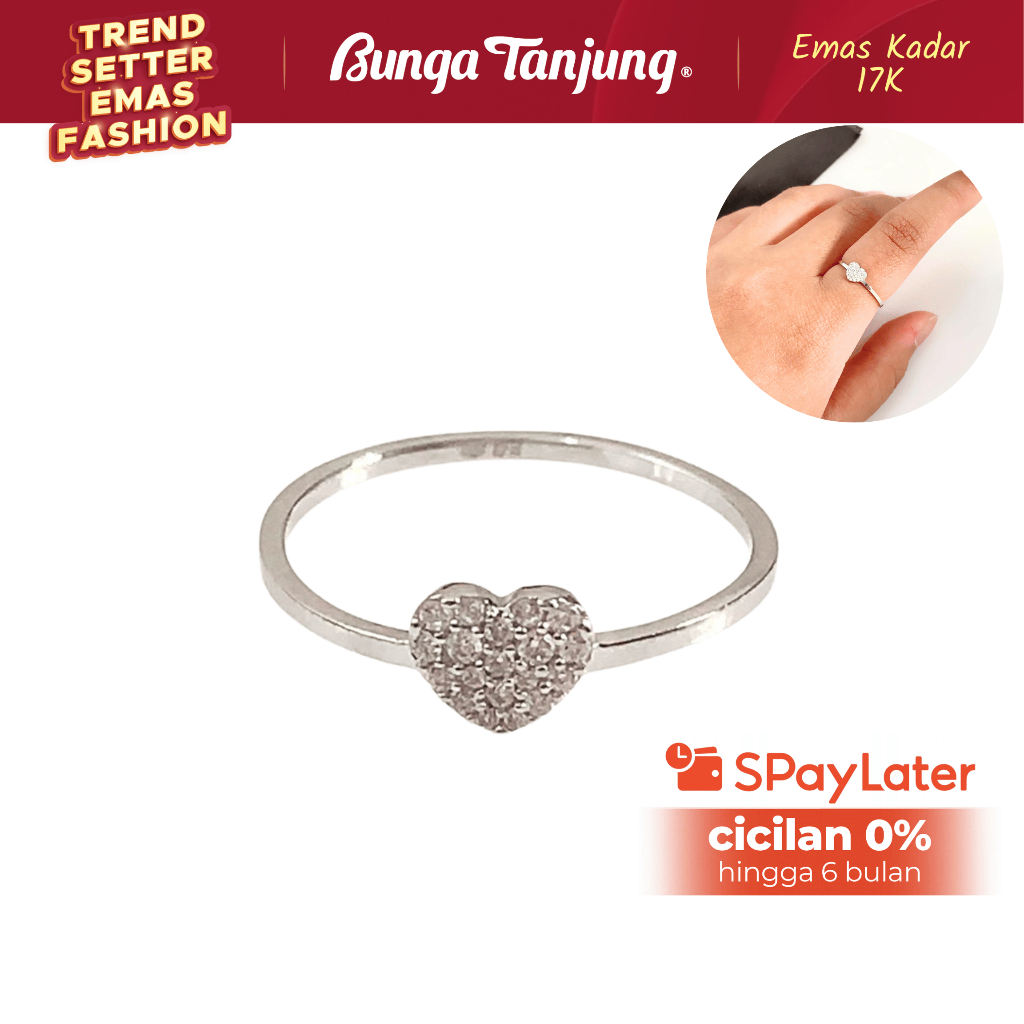 CINCIN KINA LOVE - EMAS 17K - BUNGA TANJUNG GOLD