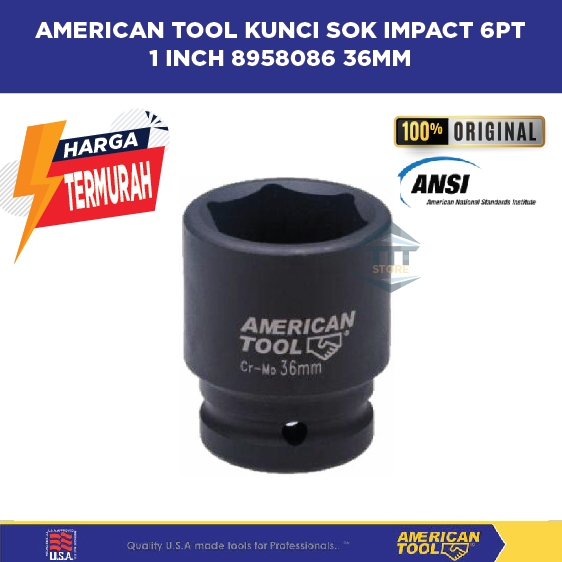 Mata socket impact socket 1" 6PT 36mm American Tool 8958086