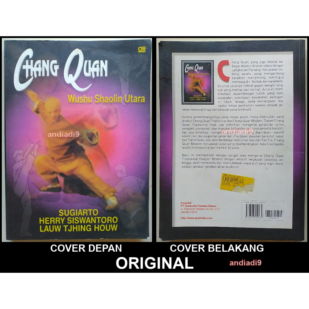 BUKU KUNG FU CHANG QUAN WUSHU SHAOLIN UTARA SUGIARTO HERRY SISWANTORO LAUW TJING HOUW 2001 ORIGINAL 