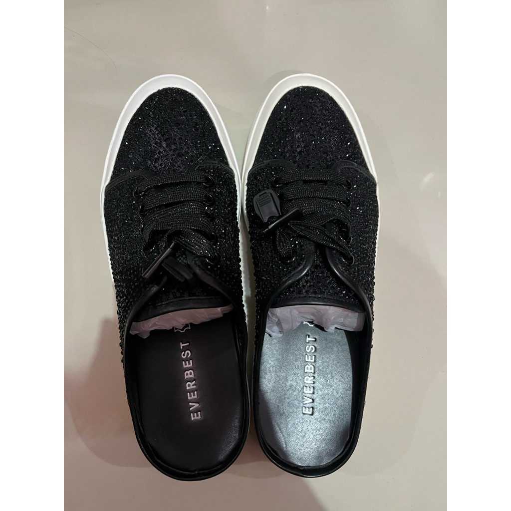 Sepatu Sandal Flatshoes Wanita Hitam Bellita EVB Ukuran 39, Warna Hitam, Pernah Dipakai Hanya 1x