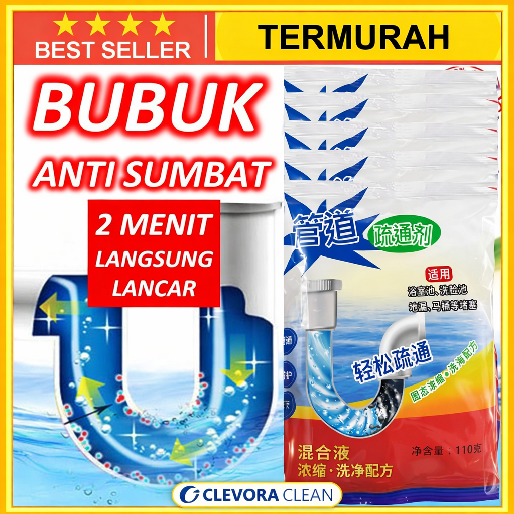 Bubuk Anti Sumbat WC Ampuh | Atasi WC Mampet & Saluran Tersumbat Sekali Tuang Lancar Kembali Tanpa S