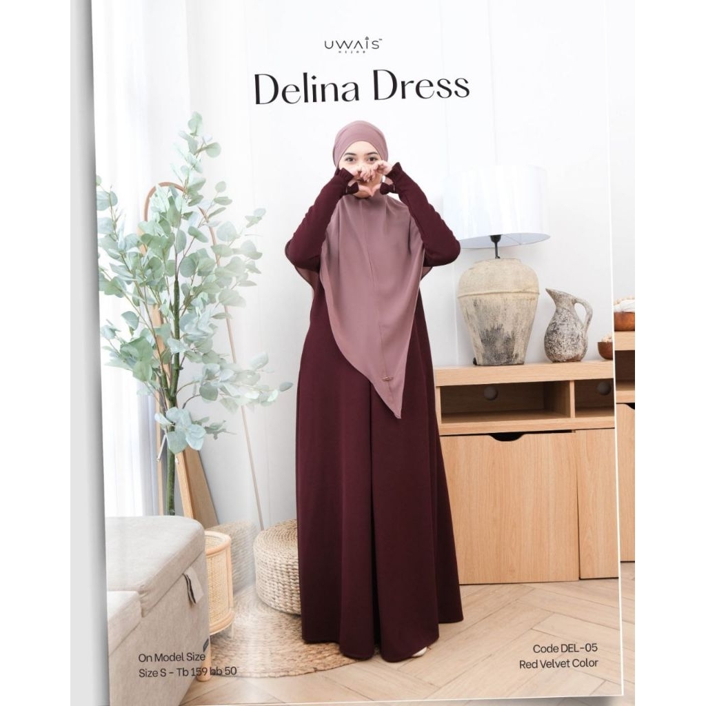 Delina Gamis Abaya Premium Dress UWAIS Hijab