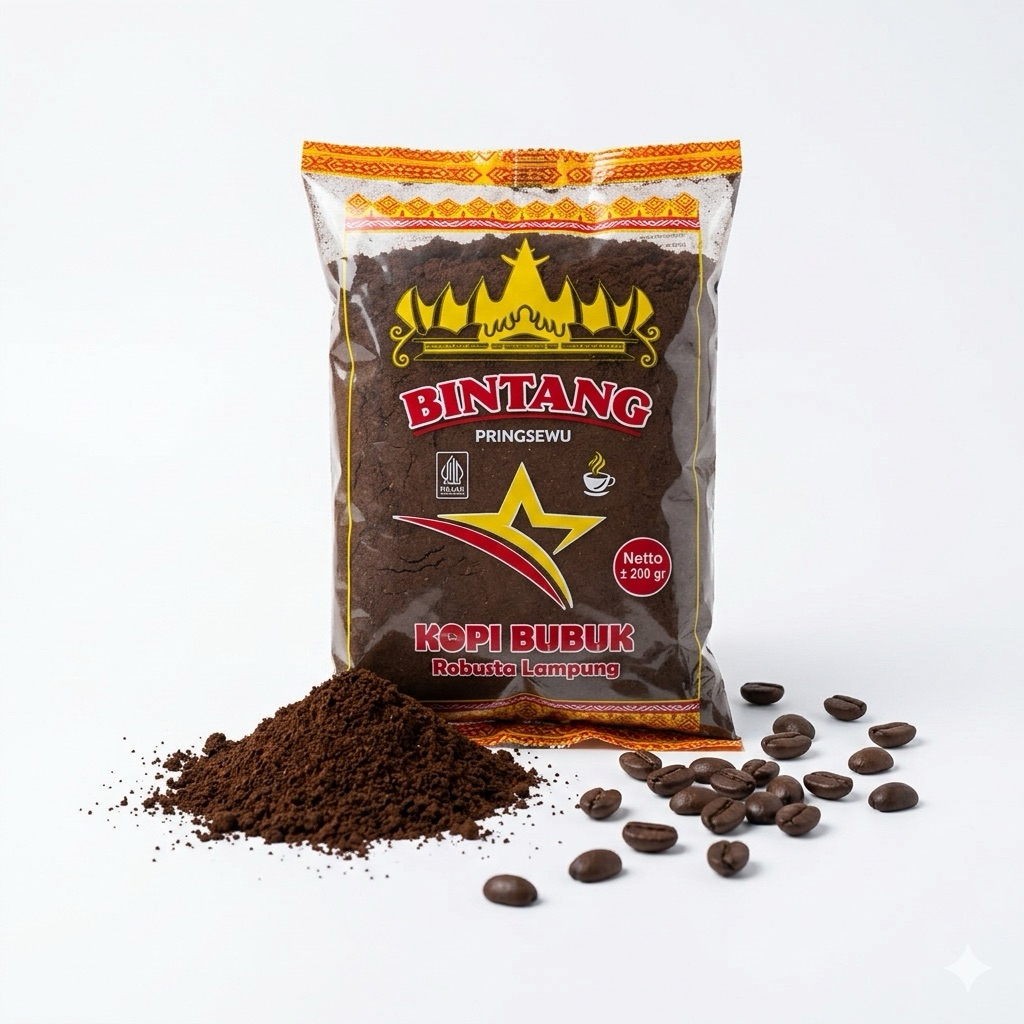 Kopi Bintang Pringsewu 200gram | Kopi Lampung Robusta