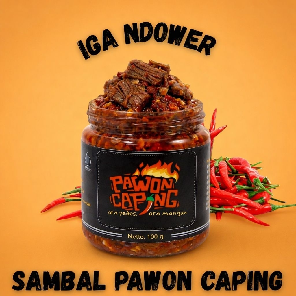 Sambal Iga Dower Cumi Geprek Cakalang Ayam Suwir Teri Medan Bawang Paru Mercon Kemasan 100 Gram
