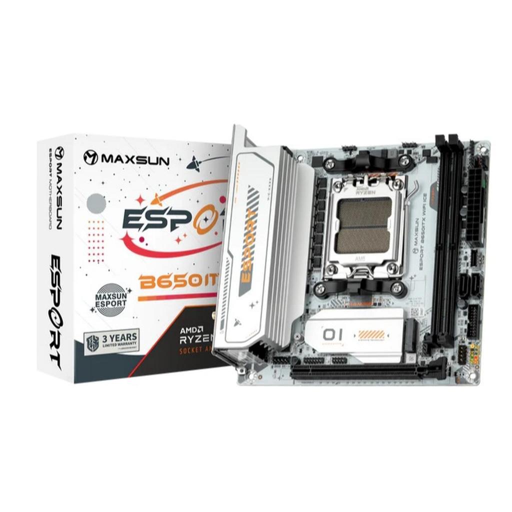 MAXSUN eSport B850ITX WIFI ICE (AM5, AMD B850, DDR5, USB3.2 Type-C, SATA3)
