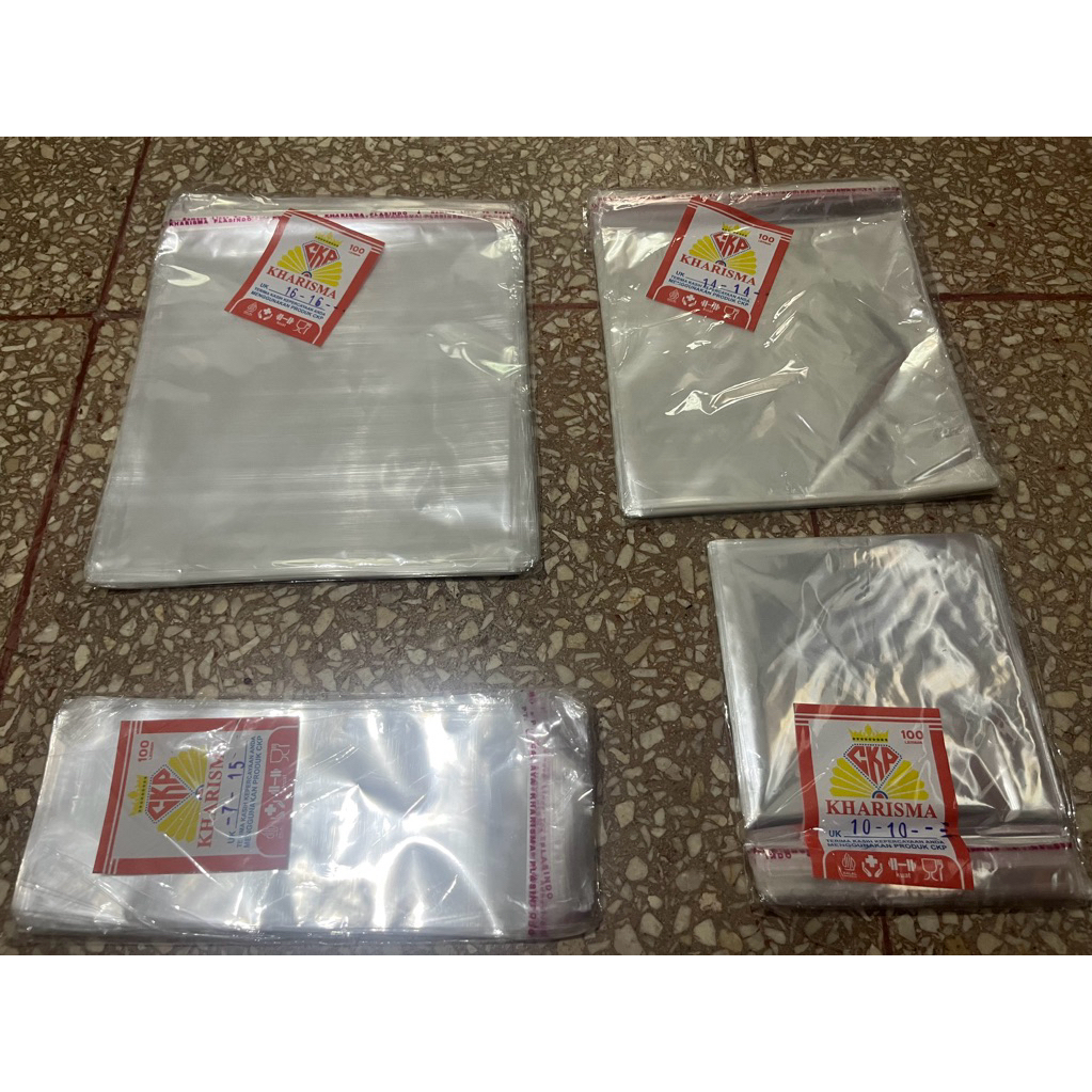 100 Lembar Plastik OPP Lem Tebal - Tahan Air, Mudah Digunakan sd