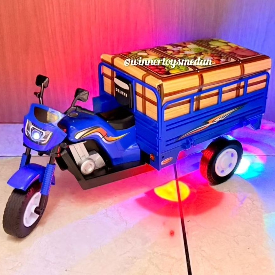 Mainan Motor Anak Roda Tiga Viar Tosa / Mainan Luxury Three Wheels Motorbike (GK)