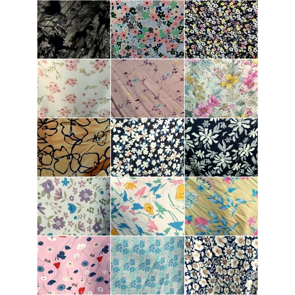 1/2 meter Kain Rayon | Katun Rayon | Bahan Rayon | Kain Meteran | Katun Rayon Motif | Bahan Import