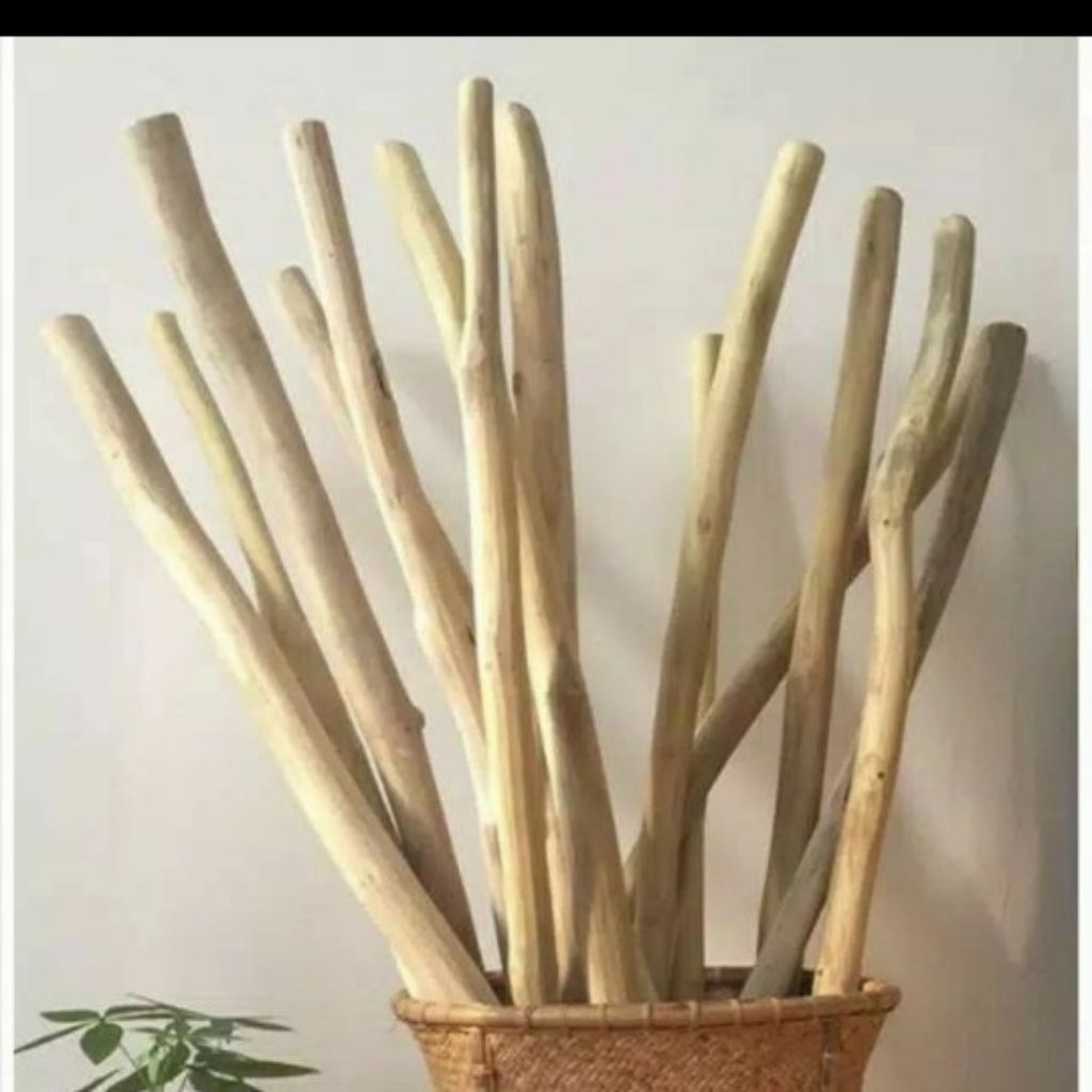 Kayu macrame. ranting kayu jati 3_4cm panjang 100 cm    teakwood. Ranting kayu kering untuk dekorasi
