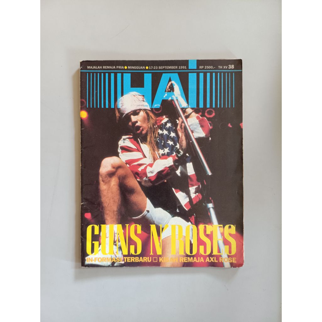 MAJALAH HAI EDISI 17-23 SEPT 1991 COVER GUNS N' ROSES