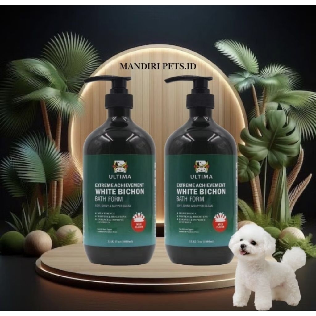 Ultima White Bichon Dog Shampoo 1000ml / Shampoo Anjing Bichon / Shampoo Anjing Ultima