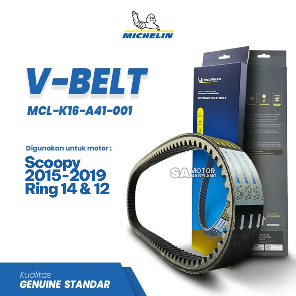 Vanbelt V-Belt Michelin Scoopy 2015-2019 Ring 12 14 Original MCL-K16-041-001