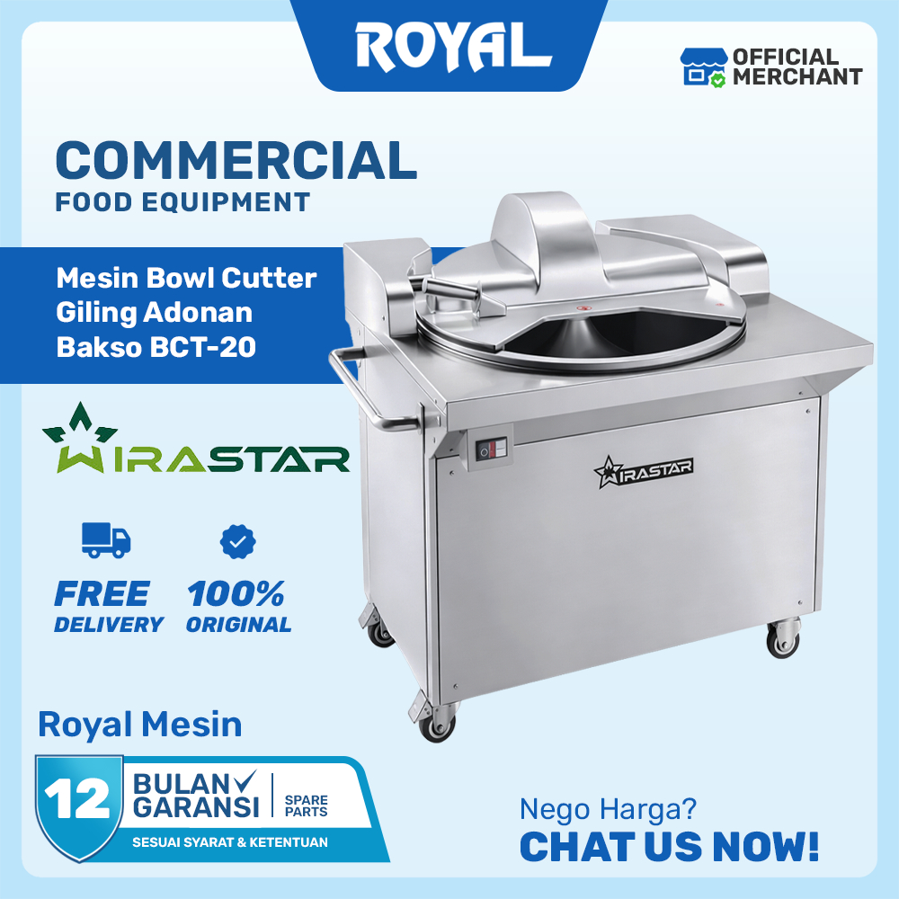 WIRASTAR BCT-20 Bowl Cutter | Mesin Giling Bakso & Penggiling Adonan Daging Sapi