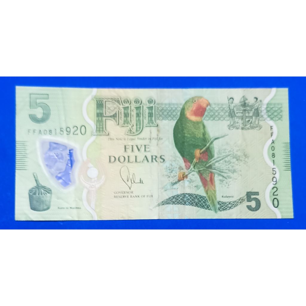 UANG POLYMER FIJI 5 DOLLARS