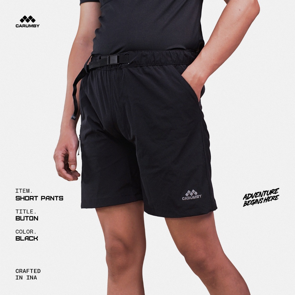 Celana Gunung Pendek Carumby Buton Stretch & Quick Dry Pria Wanita