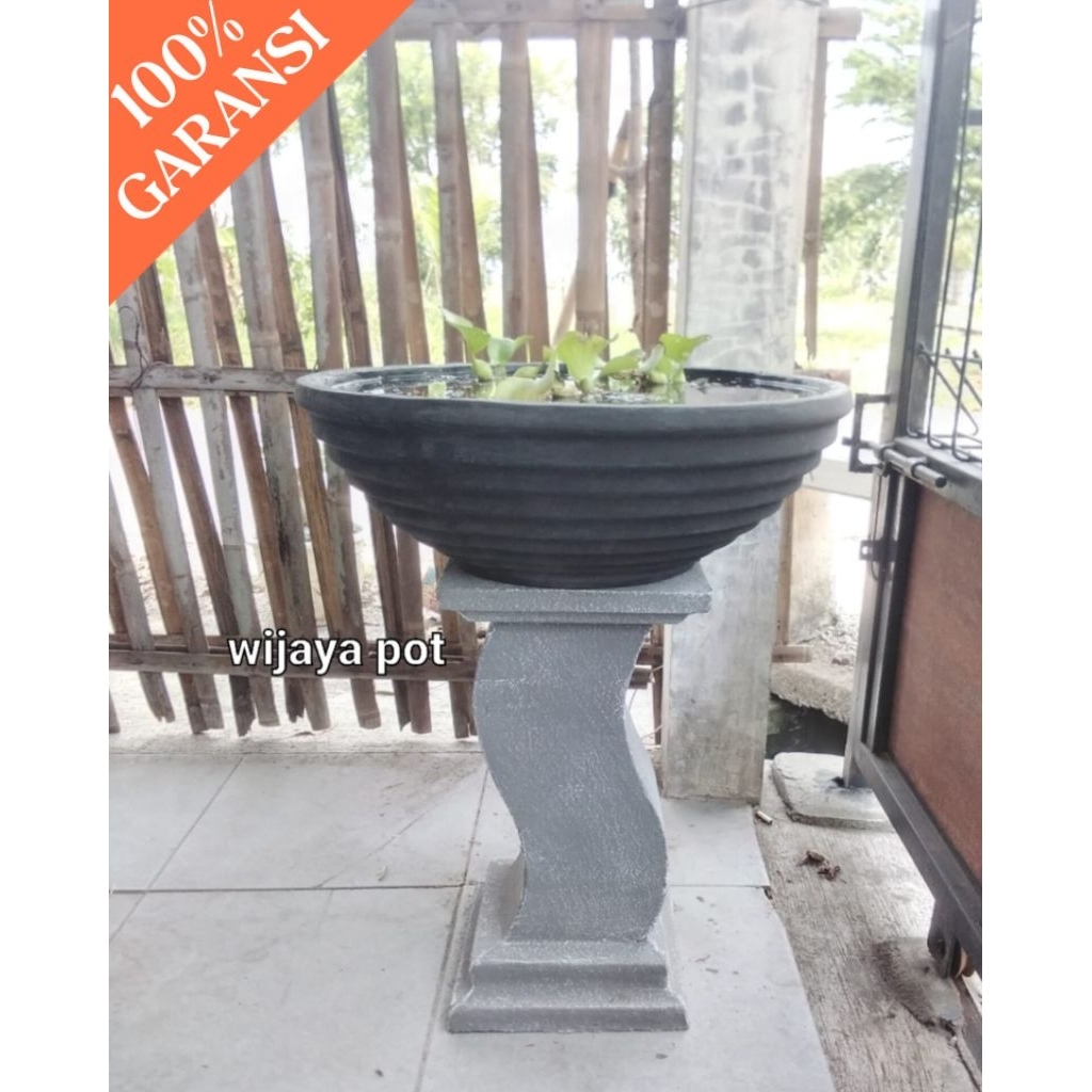 Pot Teratai T21 D51 dan Pilar Bonsai T47