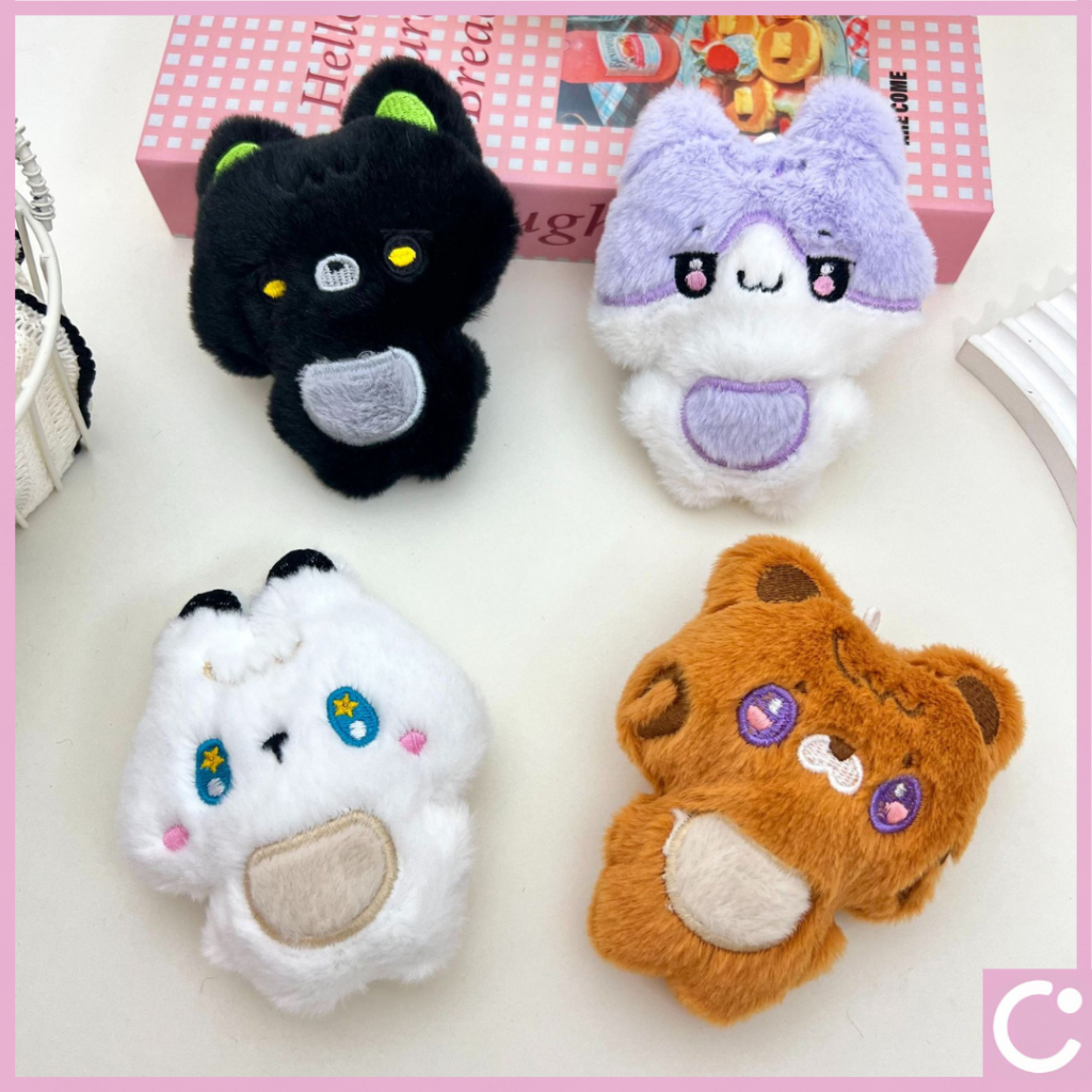 [Charmify] Gantungan Kunci Boneka Karakter Cartoon Tiger Rabbit Bear Cat Keychain Bagcharm