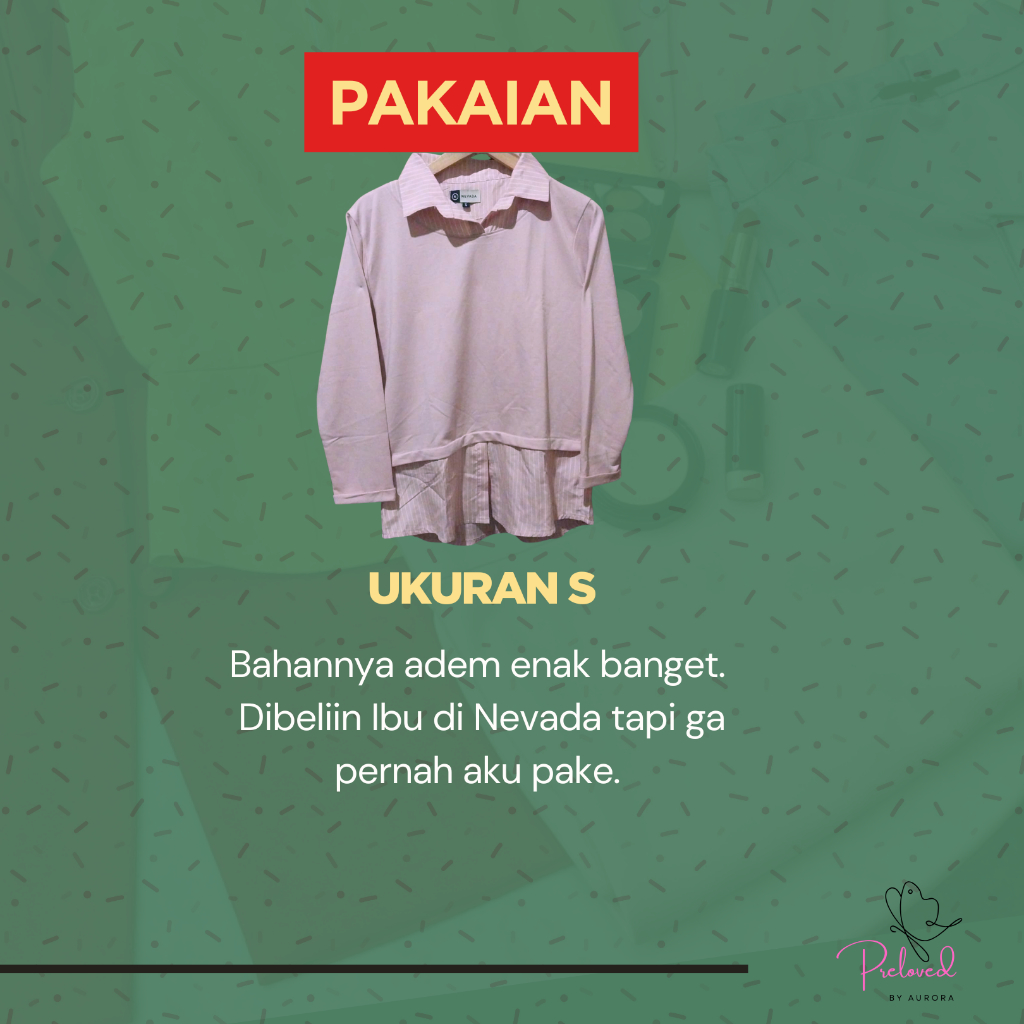 (PRELOVED) Nevada Basic Placket Kemeja Wanita