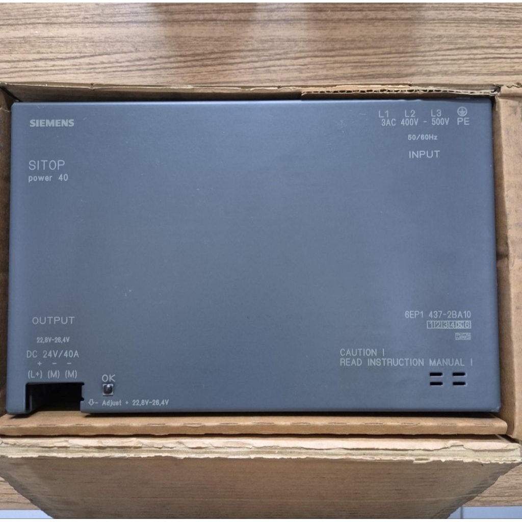 POWER SUPPLY SIEMENS 6EP1437-2BA10 SITOP POWER 40 24V/40A ORIGINAL