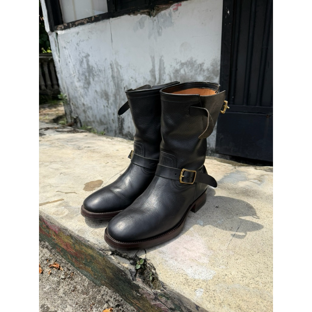 Black Engineer Boots | Badalassi Leather MTO