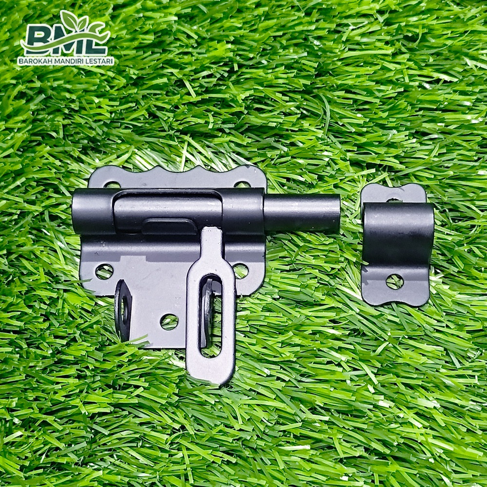 GRENDEL PINTU HITAM / GRENDEL PINTU OVERPPAL HITAM 2 INCH / GRENDEL TEMPAT KUNCI GEMBOK / GRENDEL SL