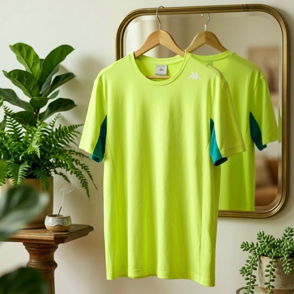 [PRELOVED] Kaos Jersey Kappa Hijau stabilo| Like New mulus original | Logo Sablon | Sz XL | Sale | d