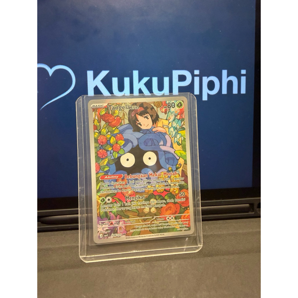 Kartu Pokemon Tangela Erika AR 124/123 AR MA4