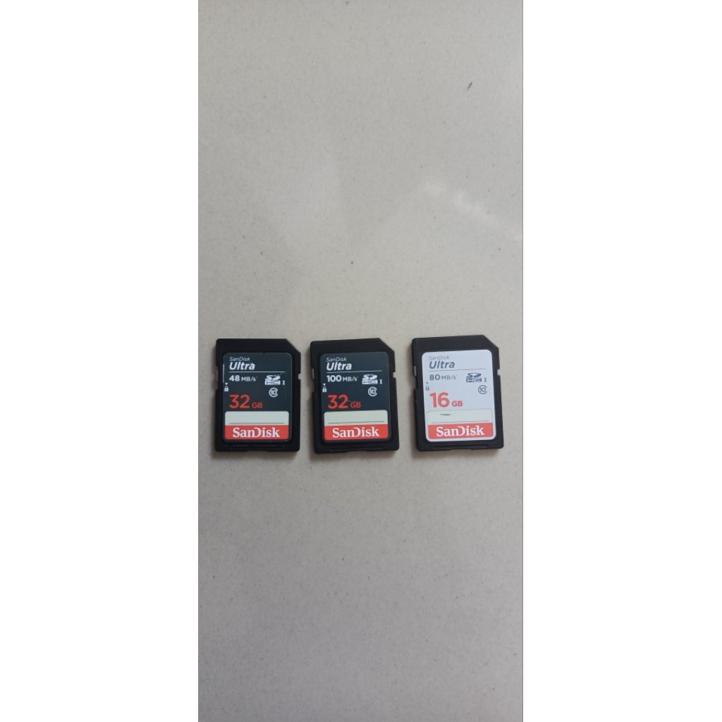 memori sandisk ultra 32gb 16gb second