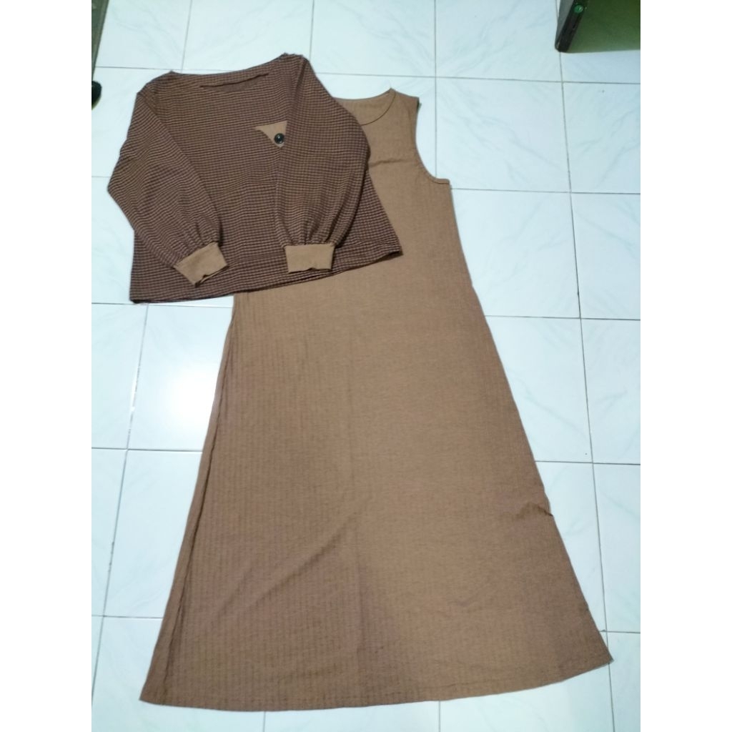 GAMIS KNIT 2 IN 1 / GAMIS KNIT IMPORT