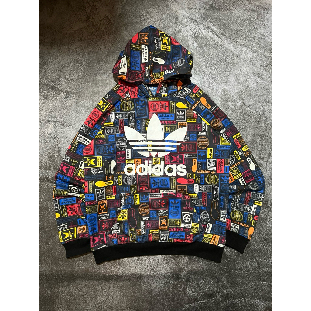 hoodie adidas trefoil full print