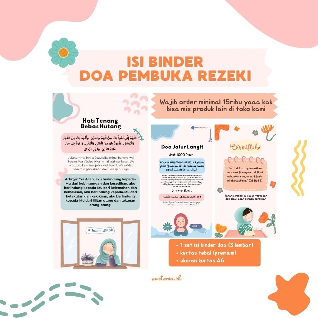 Isi Binder Affirmasi Positif | Doa Jalur Langit | Doa Bebas Hutang | Isi Binder A6