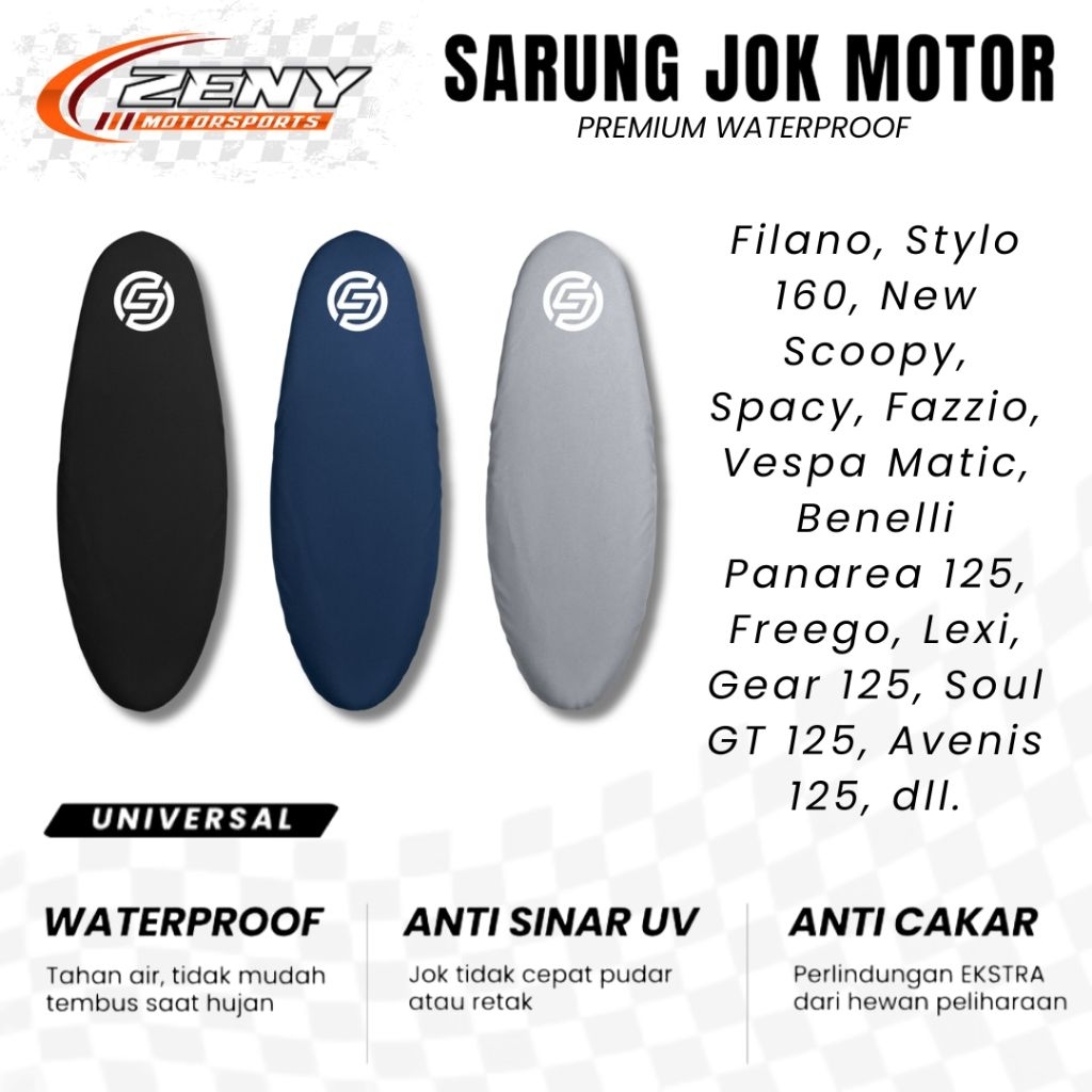 Sarung Jok Motor Premium Anti Cakar Kucing / Cover Jok Motor / Cover Penutup Jok Motor Anti Slip